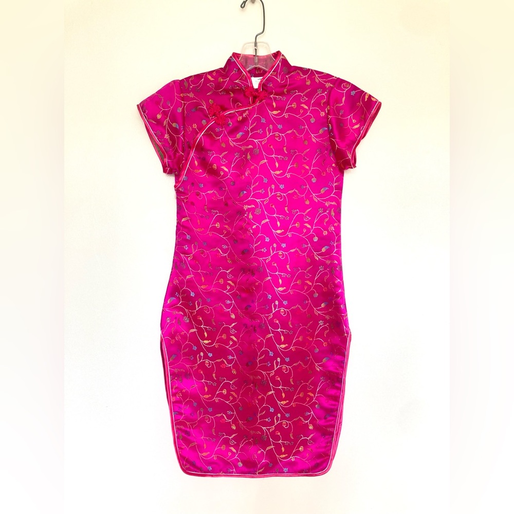 Qipao Cheongsam Oriental Dress Pink